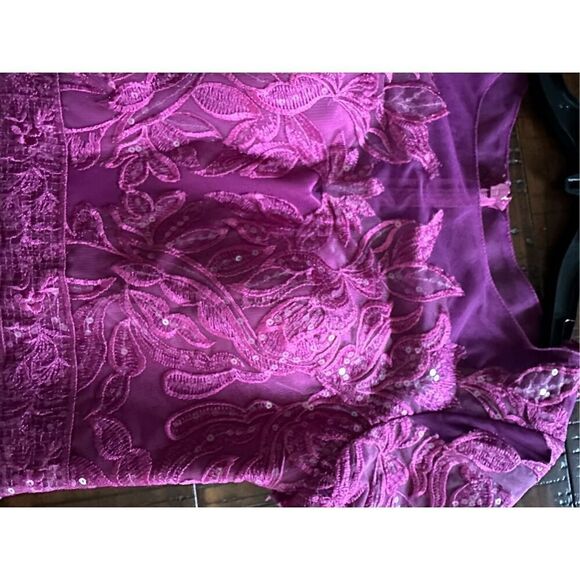 JJ’s house short sequin sheath formal sequin lace dress new 4 orchid - Picture 5 of 7